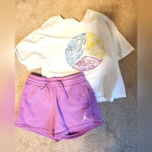 Michael Jordan gym shirt and short set